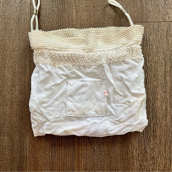 1960 Red and Blue Beaded Drawstring Bag - Picture 5 of 9